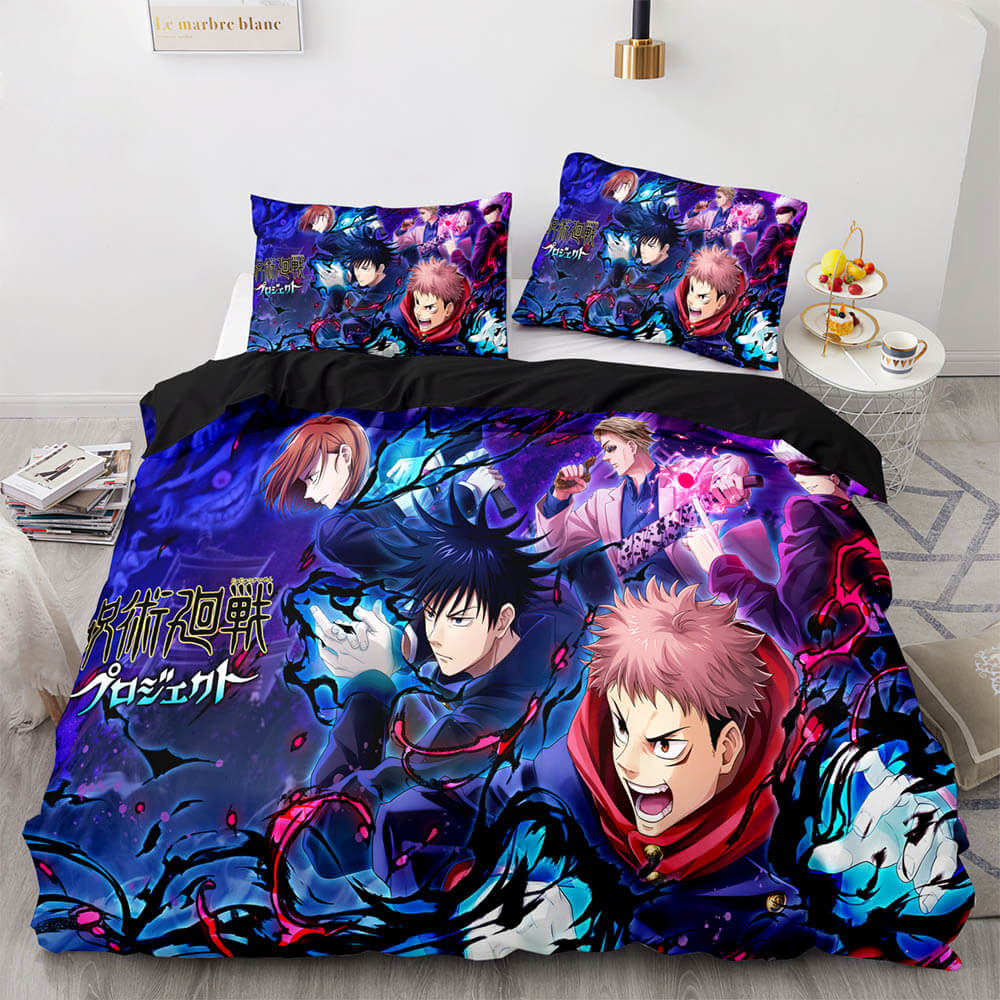 Jujutsu Kaisen Cosplay Bedding Sets Quilt Covers 3-Piece Bedding Set ...